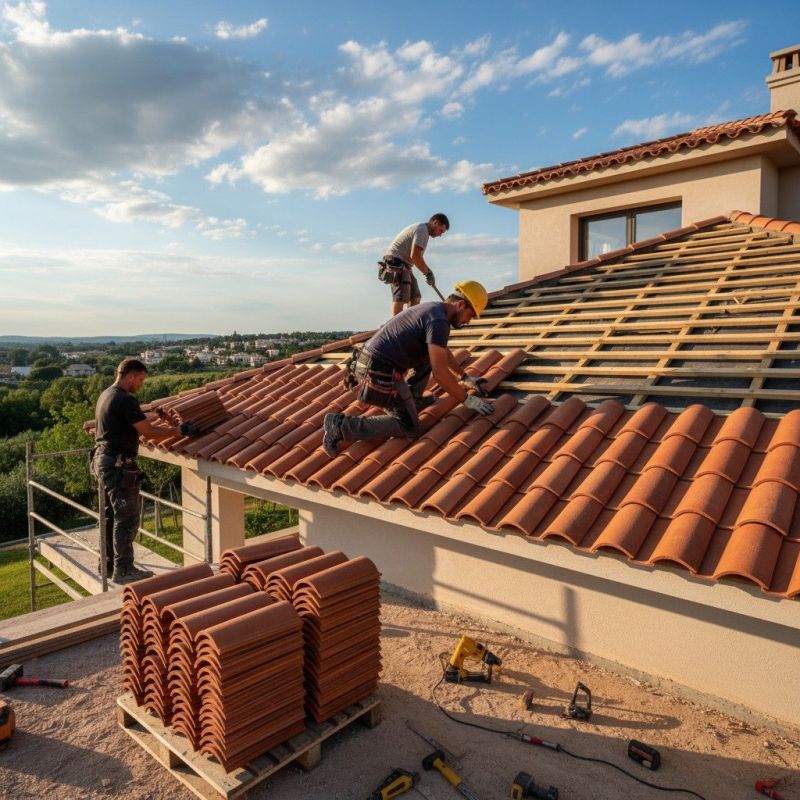 Barrel Tile Roof Installation